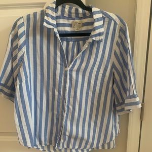 Blue and White striped blouse